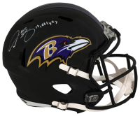 Derrick Mason Signed Ravens Full-Size Speed Helmet Inscribed "10,061 Yards" (Schwartz) at PristineAuction.com