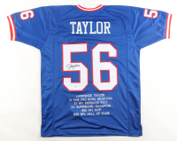 Lawrence Taylor Signed Career Highlight Stat Jersey (JSA) at PristineAuction.com