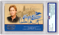Emilio Estevez Signed 2004 Donruss Threads Fans of the Game #201 (PSA) at PristineAuction.com