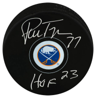 Pierre Turgeon Signed Islanders Logo Hockey Puck Inscribed "HOF 23" (Schwartz) at PristineAuction.com