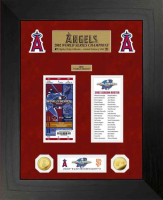 Los Angeles Angels "World Series Champions" Custom Framed Ticket Display with (2) Gold Plated Coins at PristineAuction.com