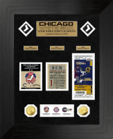 Chicago White Sox "3-Time World Series Champions" Custom Framed Ticket Display with (2) Gold Plated Coins at PristineAuction.com