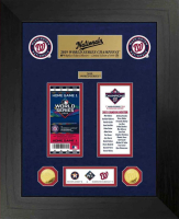 Washington Nationals "World Series Champions" Custom Framed Ticket Display with (2) Gold Plated Coins at PristineAuction.com