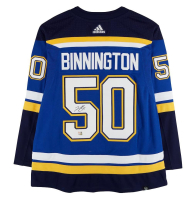 Jordan Binnington Signed Blues Adidas Authentic Jersey (Fanatics) at PristineAuction.com