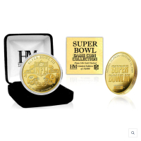 Super Bowl III Commemorative 24KT Gold Plated Coin at PristineAuction.com