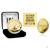 Super Bowl VII Commemorative 24KT Gold Plated Coin at PristineAuction.com