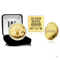 Super Bowl XI Commemorative 24KT Gold Plated Coin at PristineAuction.com