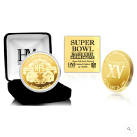 Super Bowl XV Commemorative 24KT Gold Plated Coin at PristineAuction.com