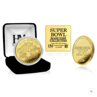 Super Bowl XVI Commemorative 24KT Gold Plated Coin at PristineAuction.com