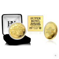 Super Bowl XXVI Commemorative 24KT Gold Plated Coin at PristineAuction.com
