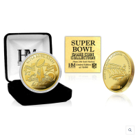 Super Bowl XXXVI Commemorative 24KT Gold Plated Coin at PristineAuction.com