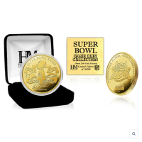 Super Bowl XXXIX Commemorative 24KT Gold Plated Coin at PristineAuction.com