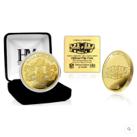 Super Bowl XLIV Commemorative 24KT Gold Plated Coin at PristineAuction.com