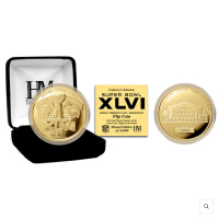 Super Bowl XLVI Commemorative 24KT Gold Plated Coin at PristineAuction.com