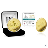 Super Bowl LIV Commemorative 24KT Gold Plated Coin at PristineAuction.com