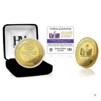 Super Bowl LVIII Commemorative 24KT Gold Plated Coin at PristineAuction.com