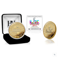 Super Bowl LX Commemorative 24KT Gold Plated Coin at PristineAuction.com