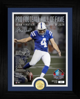 Adam Vinatieri LE Colts Custom Framed Photo Mint with Bronze Coin at PristineAuction.com