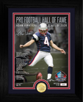 Adam Vinatieri LE Patriots Custom Framed Photo Mint with Bronze Coin at PristineAuction.com