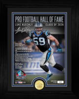 Luke Kuechly LE Panthers Custom Framed Photo Mint with Bronze Coin at PristineAuction.com