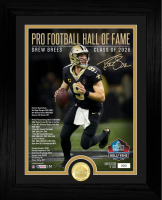 Drew Brees LE Saints Custom Framed Photo Mint with Bronze Coin at PristineAuction.com