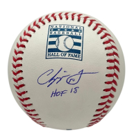 Chipper Jones Signed OML Hall Of Fame Logo Baseball Inscribed "HOF 18" (Fanatics & MLB) at PristineAuction.com