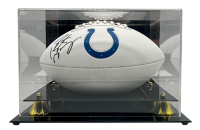 Peyton Manning Signed Colts Logo Football with Display Case (Fanatics) at PristineAuction.com