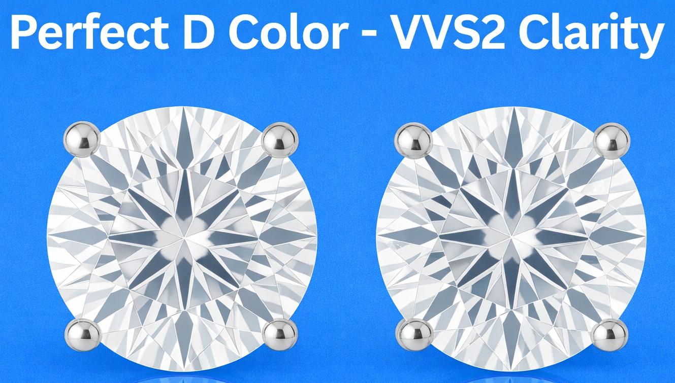 1.20 Carats Lab Grown Diamond Stud Earrings D, VVS2 | $2,700 Estimated Retail Value (UGL & IGI Certs) | Round Ideal Cut| Brand New at PristineAuction.com 1.20 Carats Lab Grown Diamond Stud Earrings D, VVS2 | $2,700 Estimated Retail Value (UGL & IGI Certs) | Round Ideal Cut| Brand New at PristineAuction.com