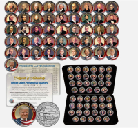 "United States Presidents" Set of (47) Washington Quarter Coins with Display Box at PristineAuction.com