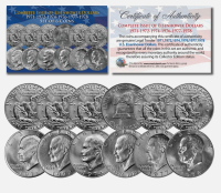 1971-1978 Set of (6) Eisenhower Ike Dollars Coins at PristineAuction.com