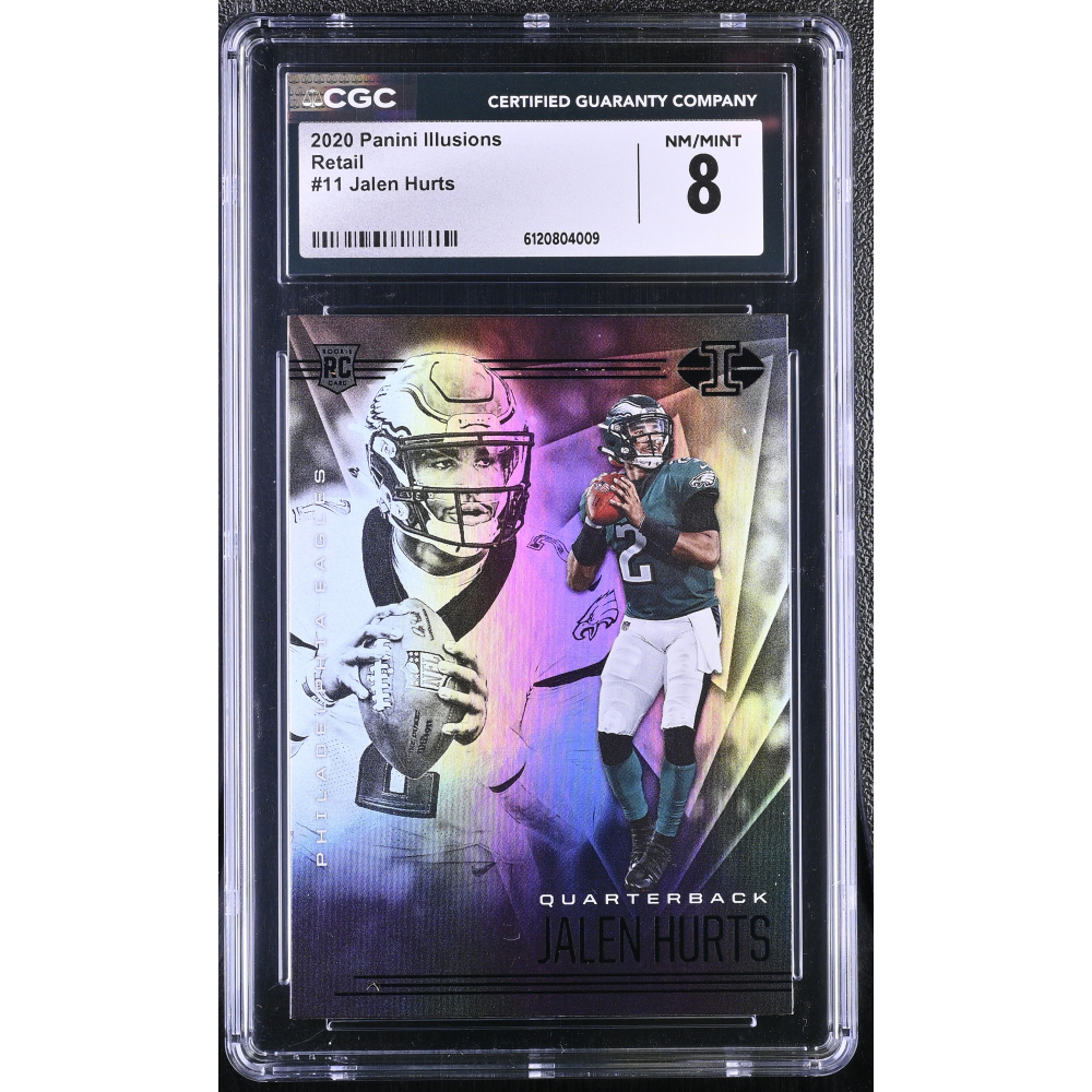 Jalen Hurts 2020 Panini Illusions Retail #11 RC (CGC 8) at PristineAuction.com
