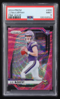 JJ McCarthy 2024 Panini Prizm Prizms Pink Wave #400 RC (PSA 9) at PristineAuction.com