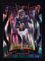 Caleb Williams 2024 Select Prizm Black and Green Shock #25 RC at PristineAuction.com