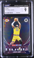 LeBron James 2023-24 Hoops Premium Stock Hoopla #10 (CGC 9) at PristineAuction.com