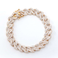 0.85 CTW Natural Diamonds 18K Gold Plated Designer Bracelet Size 7.3in | Estimated Value $2,249 (AMG) at PristineAuction.com