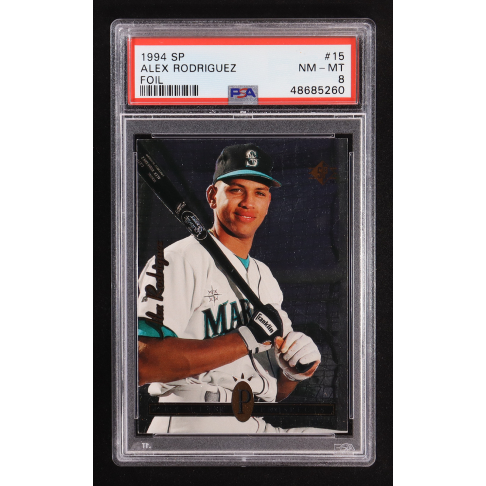Alex Rodriguez 1994 Upper Deck SP Foil Premier Prospects #15 RC (PSA 8) at PristineAuction.com