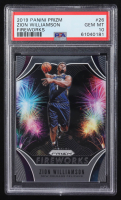 Zion Williamson 2019-20 Panini Prizm Fireworks #26 RC (PSA 10) at PristineAuction.com
