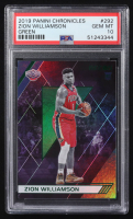 Zion Williamson 2019-20 Panini Chronicles Green #292 RC / Recon (PSA 10) at PristineAuction.com