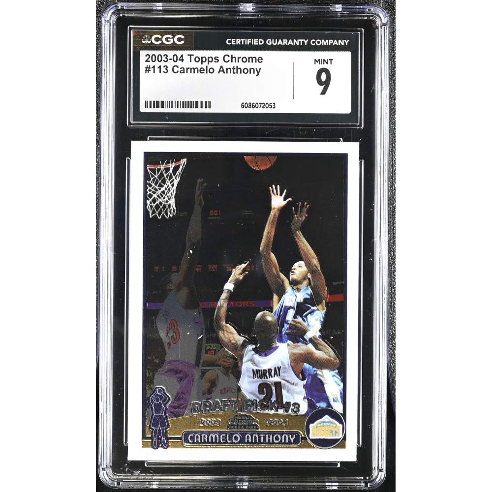 Carmelo Anthony 2003-04 Topps Chrome #113 RC (CGC 9) at PristineAuction.com