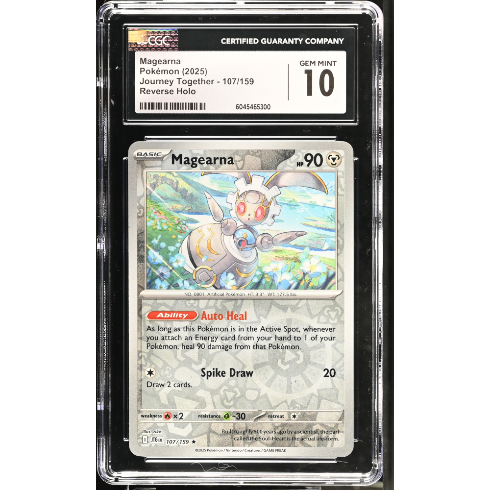 Magearna 2025 Pokemon Journey Together #107/159 (CGC 10) at PristineAuction.com