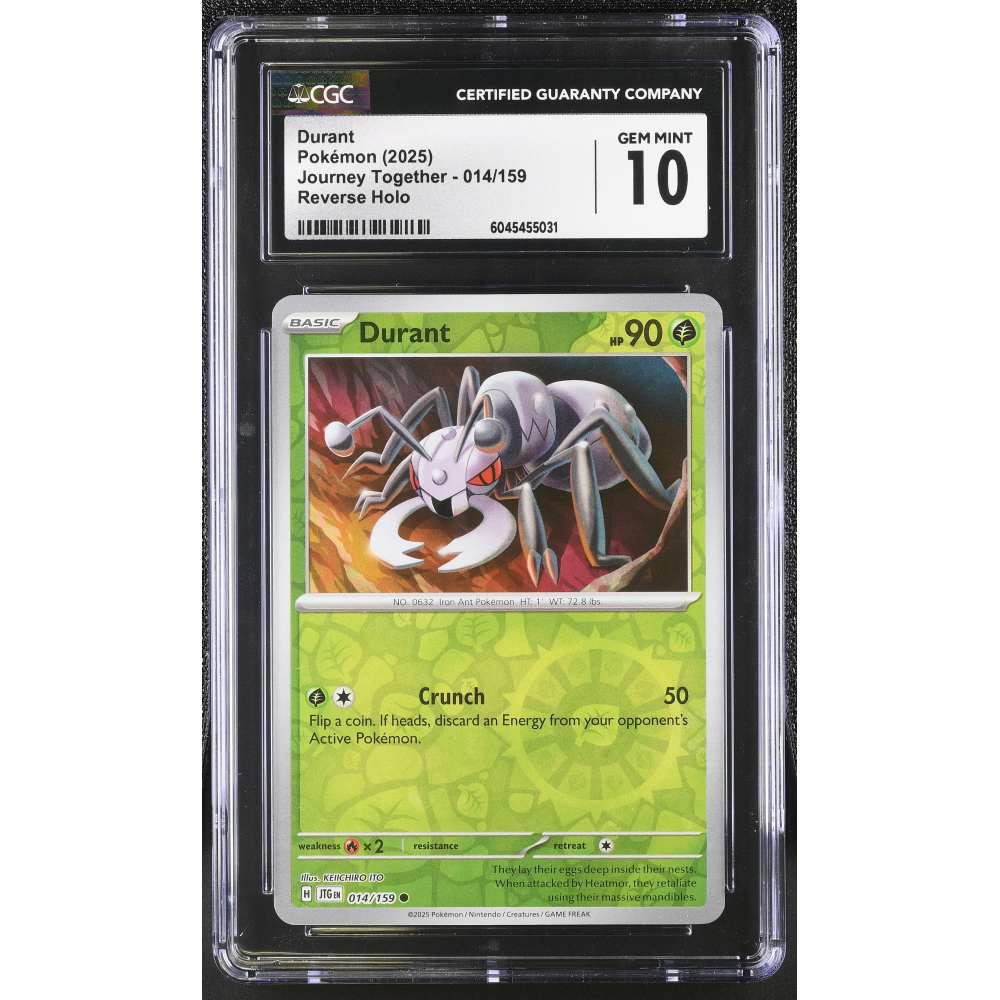 Durant 2025 Pokemon Journey Together #014/159 (CGC 10) at PristineAuction.com