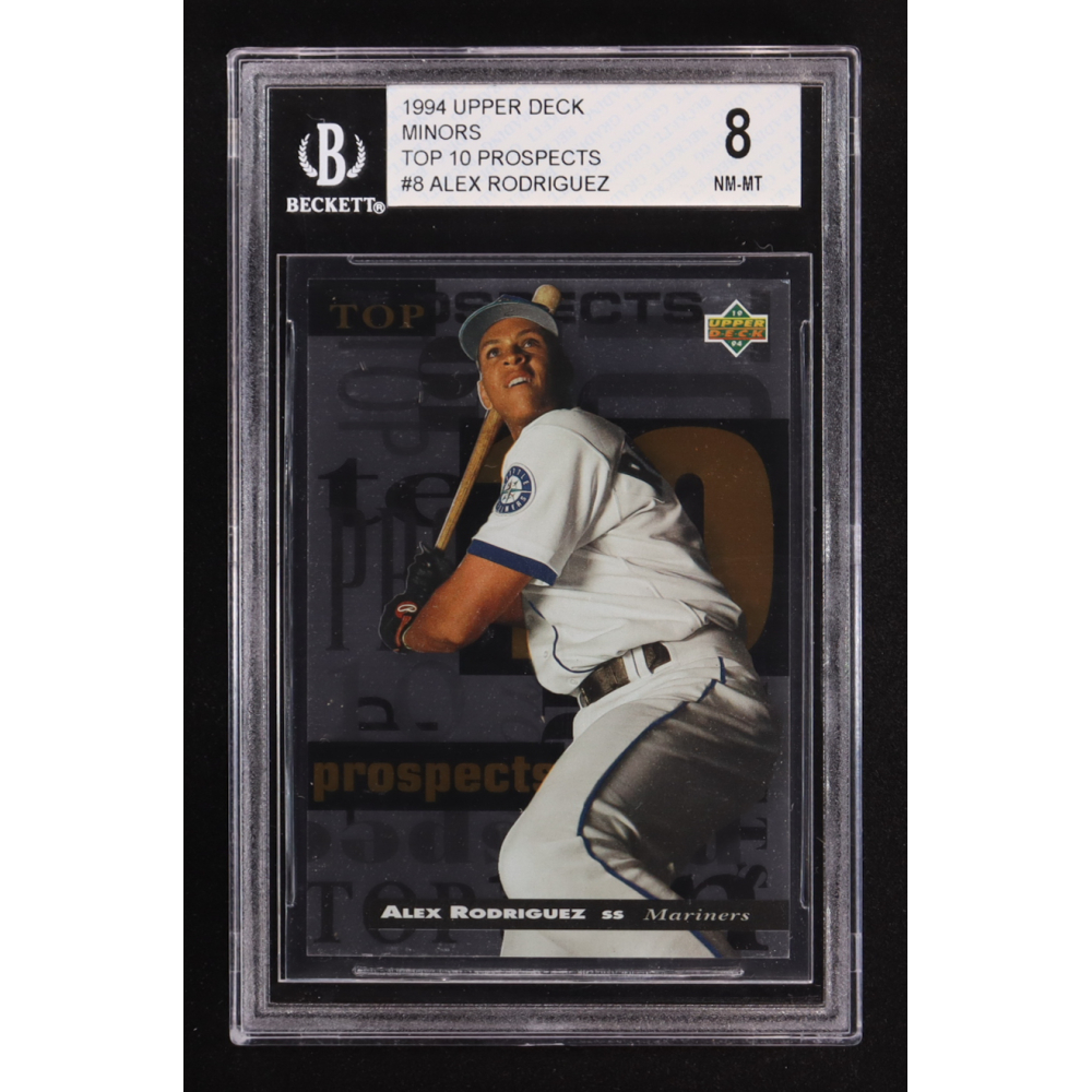 Alex Rodriguez 1994 Upper Deck Minors Top 10 Prospects #8 RC (BGS 8) at PristineAuction.com