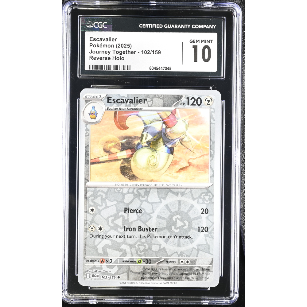 Escavalier 2025 Pokemon Journey Together #102/159 (CGC 10) at PristineAuction.com
