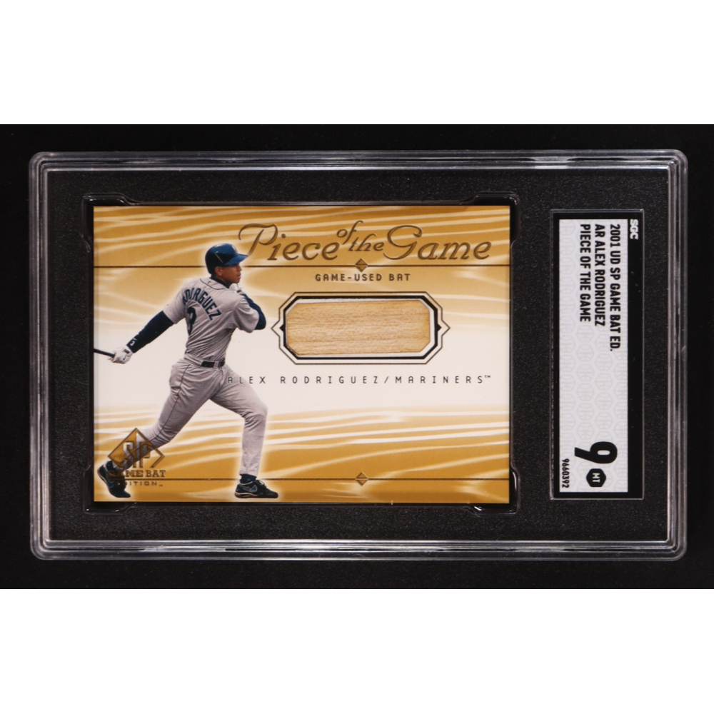 Alex Rodriguez 2001 Upper Deck SP Game Bat Edition Piece Of The Game #AR (SGC 9) at PristineAuction.com