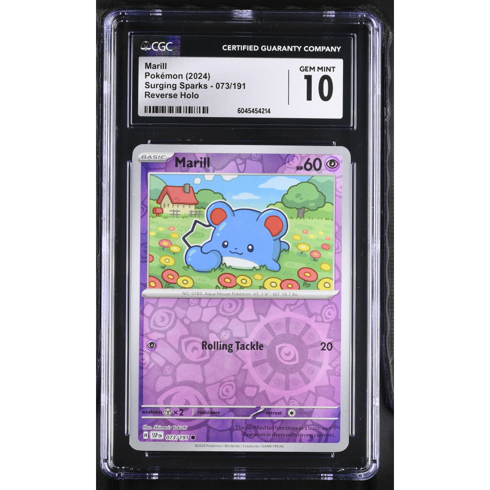Marill 2024 Pokemon Surging Sparks #073/191 (CGC 10) at PristineAuction.com