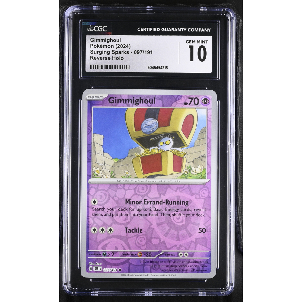 Gimmighoul 2024 Pokemon Surging Sparks #097/191 (CGC 10) at PristineAuction.com