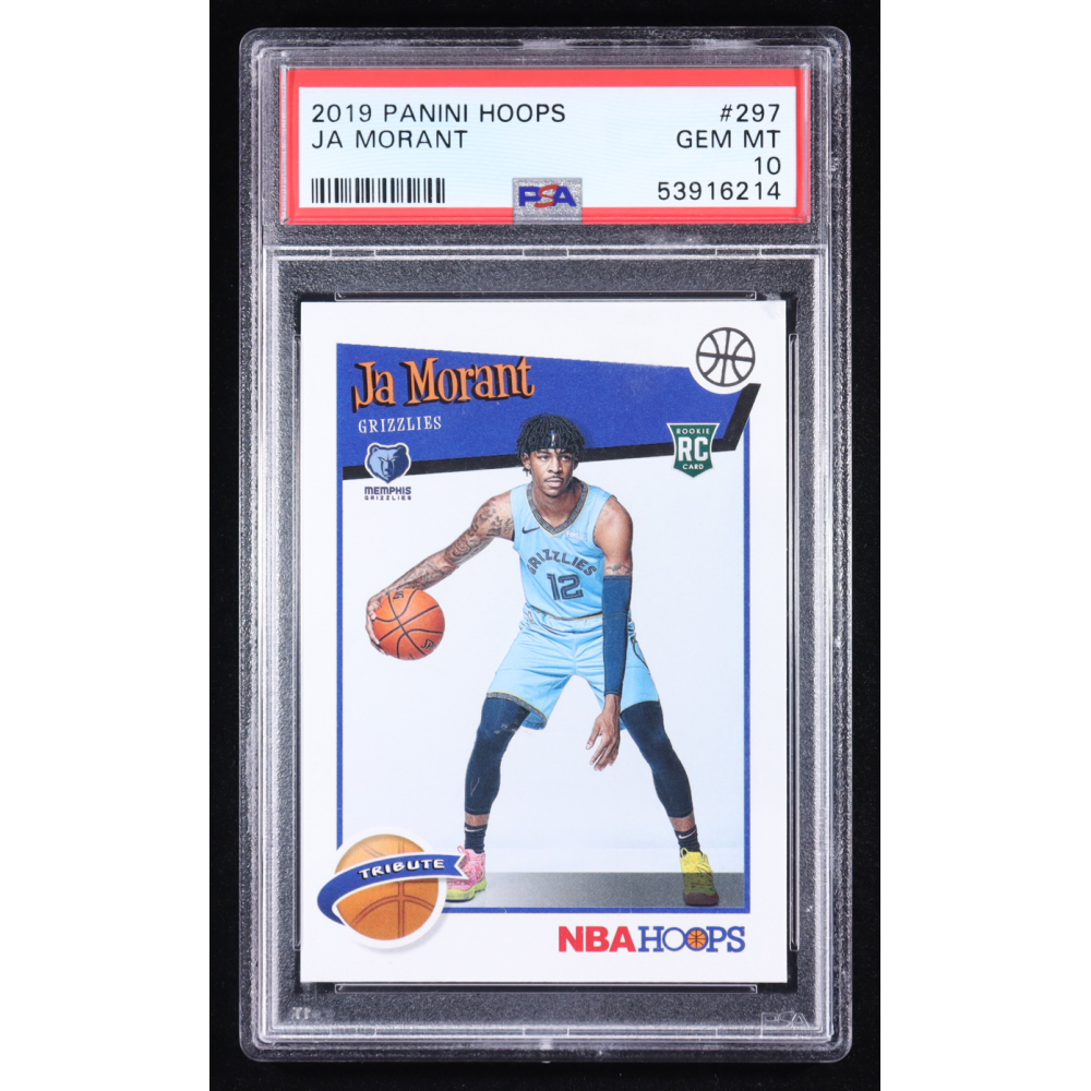 Ja Morant 2019-20 Hoops #297 RC (PSA 10) at PristineAuction.com