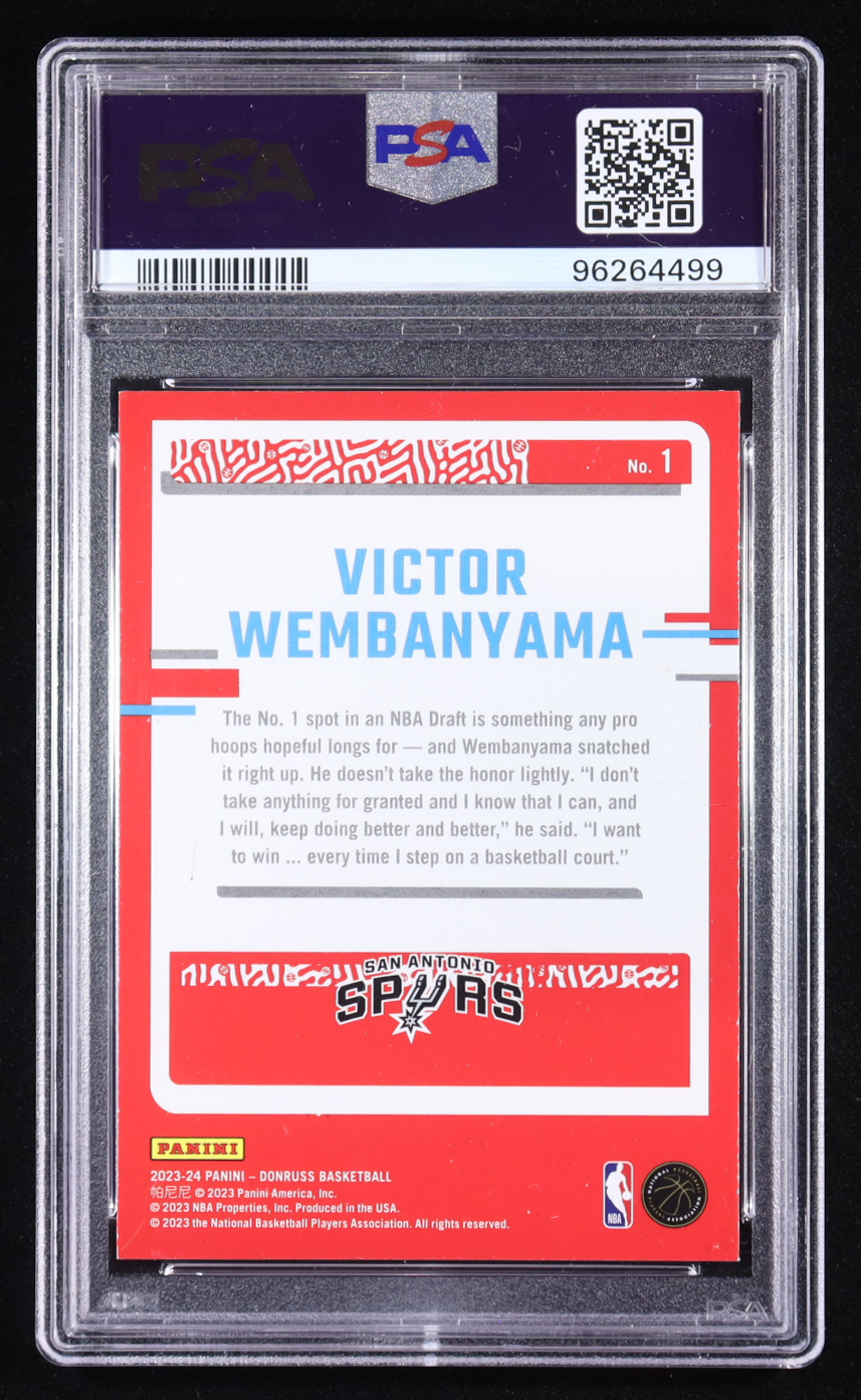 Victor Wembanyama 2023-24 Donruss The Rookies #1 RC (PSA 9) at PristineAuction.com Victor Wembanyama 2023-24 Donruss The Rookies #1 RC (PSA 9) at PristineAuction.com