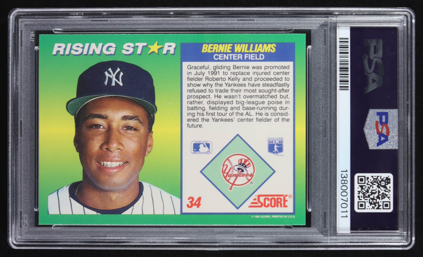 Bernie Williams 1992 Score 100 Rising Stars #34 (PSA 9) at PristineAuction.com Bernie Williams 1992 Score 100 Rising Stars #34 (PSA 9) at PristineAuction.com
