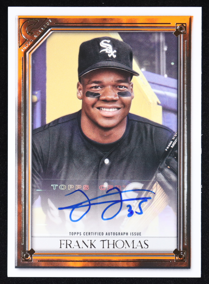 Frank Thomas 2021 Topps Gallery Retired Greats Autographs Orange #RGAFT #13/25 at PristineAuction.com Frank Thomas 2021 Topps Gallery Retired Greats Autographs Orange #RGAFT #13/25 at PristineAuction.com